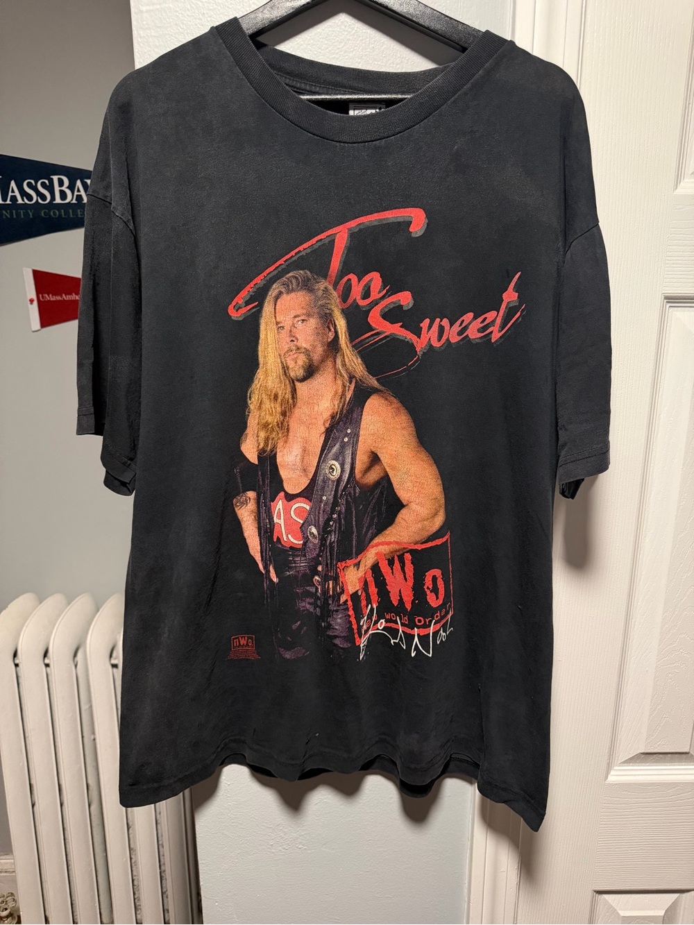 Vintage 1998 WCW KEVIN NASH TOO SWEET T SHIRT Size Men’s XL WOLF PACK